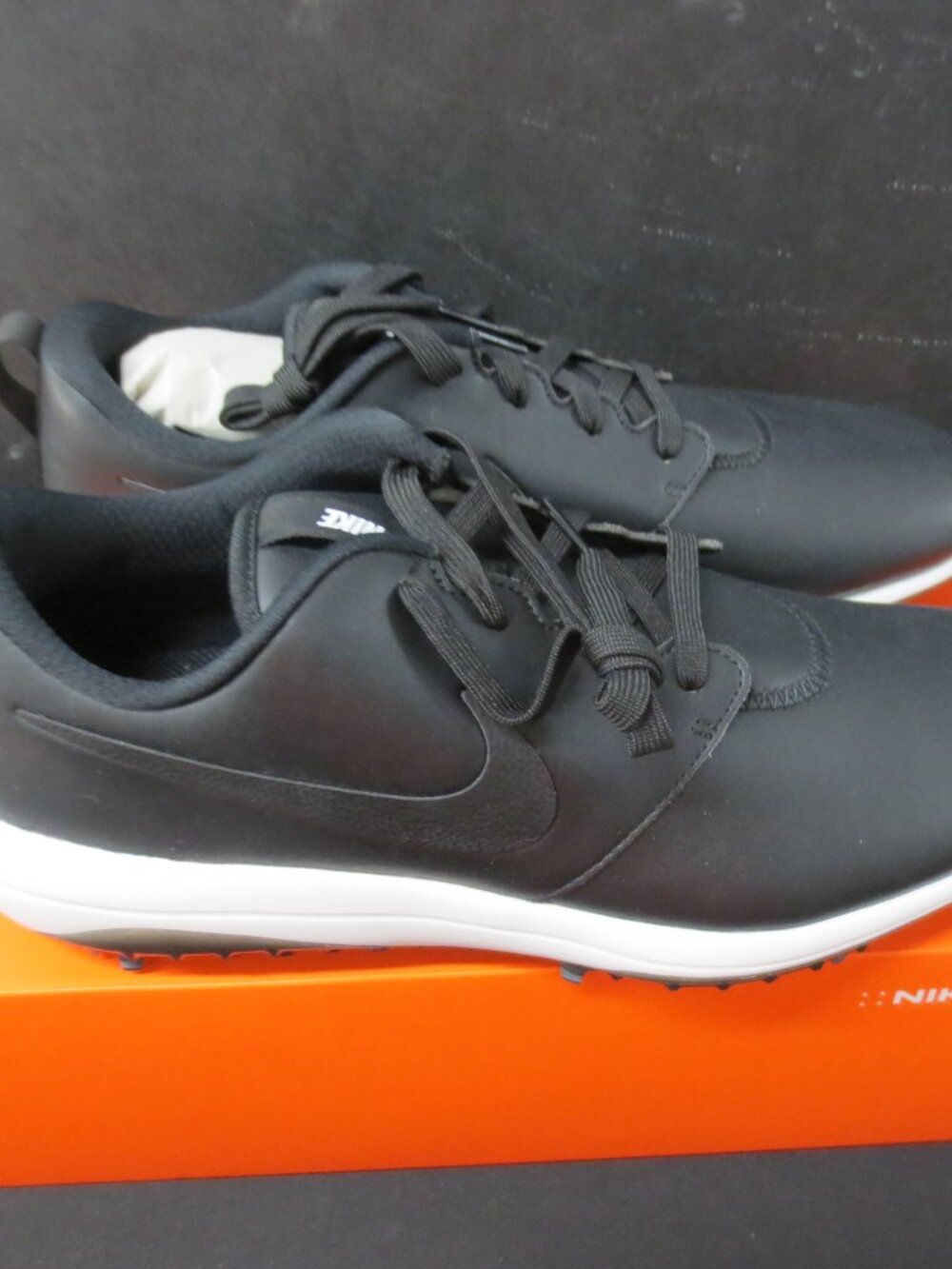 Nike Men's Roshe G Tour Golf Shoes Size: 11.5 AR5580-001 Black / White NIB